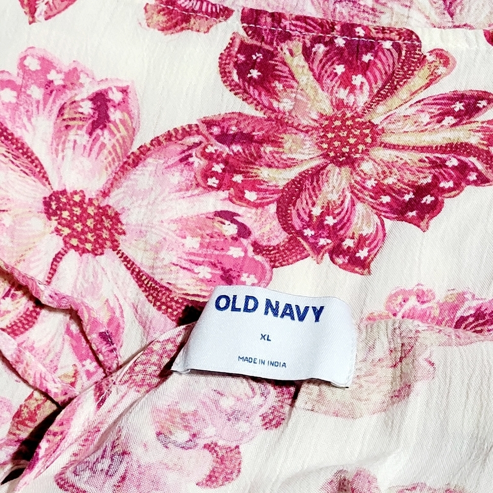 Old Navy Floral Prairie Style Flowy Long Sleeve Dress / Top (XL) - Picture 6 of 9